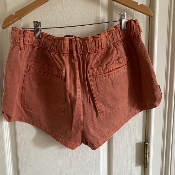 NWT FREE PEOPLE Waimea Cargo Shorts L Terra Cotta (Rusty Orange) RARE DISC COLOR - Picture 3 of 6